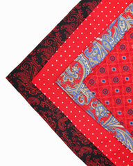 Silk Burgundy Paisley Pocket Square