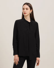 Bow-Tie Silk Shirt for Women