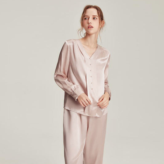 Silk V-Neck Elegant Nightwear - DAISYSILK UK