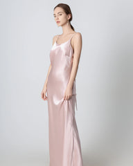 Backless Cami Maxi Silk Dress