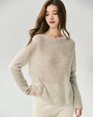 Cashmere Silk Boat Neck Sweater