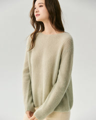Cashmere Silk Boat Neck Sweater