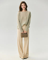Cashmere Silk Boat Neck Sweater