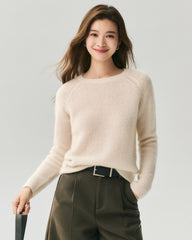 Cashmere Silk Raglan Sleeve Sweater