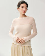 Cashmere Silk Sheer Sleeve Sweater