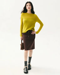 Cashmere Silk Sheer Sleeve Sweater