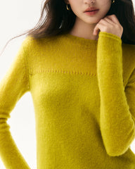 Cashmere Silk Sheer Sleeve Sweater