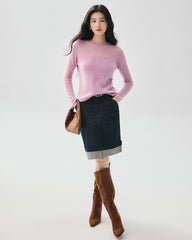 Cashmere Silk Sheer Sleeve Sweater