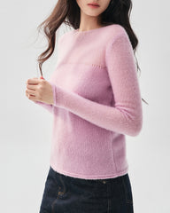 Cashmere Silk Sheer Sleeve Sweater