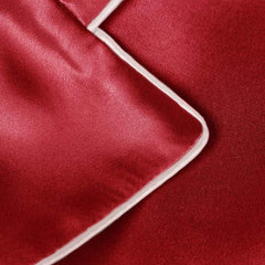 Classic Long Set Kid's Silk Pajamas Red