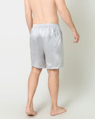 Comfortable Silk Luxury Men Shorts, Grey