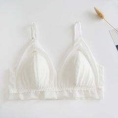Concise Lace Comfy Silk Bralette Bra