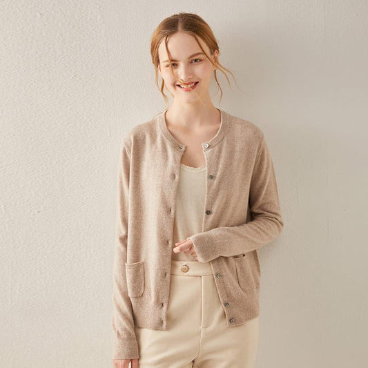 Crewneck Pure Cashmere Cardigan