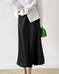 22 Momme Silk Midi Skirt
