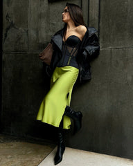 22 Momme Silk Midi Skirt