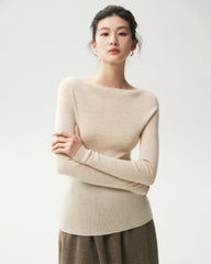 100% Merino Wool Boat Neck Top