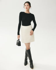 100% Merino Wool Crew Neck Top