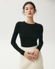 100% Merino Wool Crew Neck Top