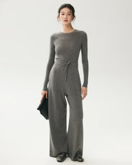 100% Merino Wool Crew Neck Top
