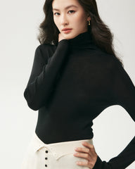 100% Merino Wool Funnel Neck Top