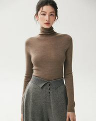 100% Merino Wool Funnel Neck Top