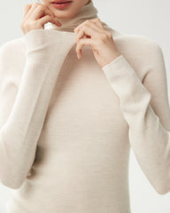 100% Merino Wool Funnel Neck Top