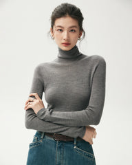 100% Merino Wool Funnel Neck Top
