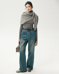 100% Merino Wool Funnel Neck Top