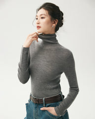 100% Merino Wool Funnel Neck Top