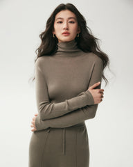 100% Merino Wool Funnel Neck Top
