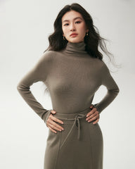 100% Merino Wool Funnel Neck Top