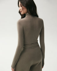 100% Merino Wool Funnel Neck Top