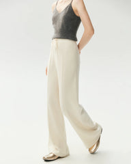 Merino Wool Straight Leg Knit Trousers