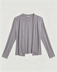 Washable Silk Jersey Draped Cardigan