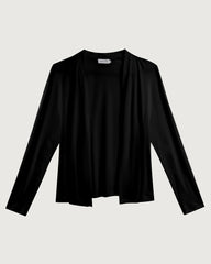 Washable Silk Jersey Draped Cardigan
