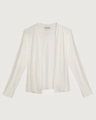 Washable Silk Jersey Draped Cardigan