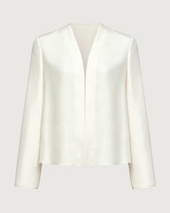 19 Momme Silk Open Front Long Sleeve Cardigan