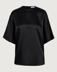 22 Momme Oversized Silk Crew Neck Half Sleeve Shirt