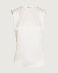 22 Momme Silk Split Neck Sleeveless Tank Top