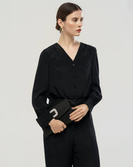 22 Momme Silk Shirt and Straight Pants Set