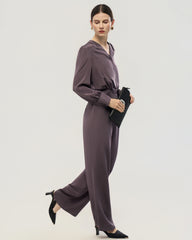 22 Momme Silk Shirt and Straight Pants Set