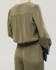 22 Momme Silk Shirt and Straight Pants Set