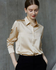 22 Momme Silk Long Sleeve Shirt for Women