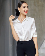 22 Momme Silk Long Sleeve Shirt for Women