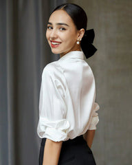 22 Momme Silk Long Sleeve Shirt for Women