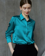 22 Momme Silk Long Sleeve Shirt for Women