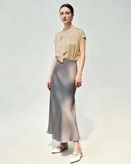 22 Momme Silk Draped Blouse