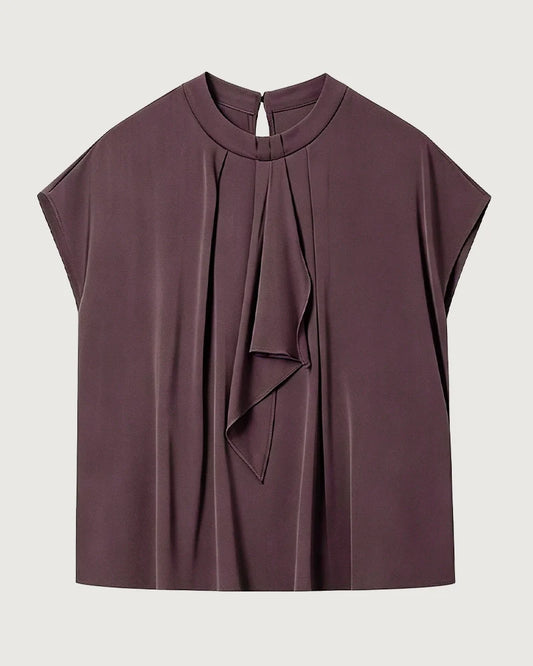 22 Momme Silk Draped Blouse