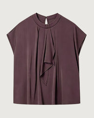 22 Momme Silk Draped Blouse