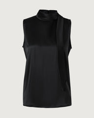 22 Momme Silk Mock Neck Sleeveless Tank Top